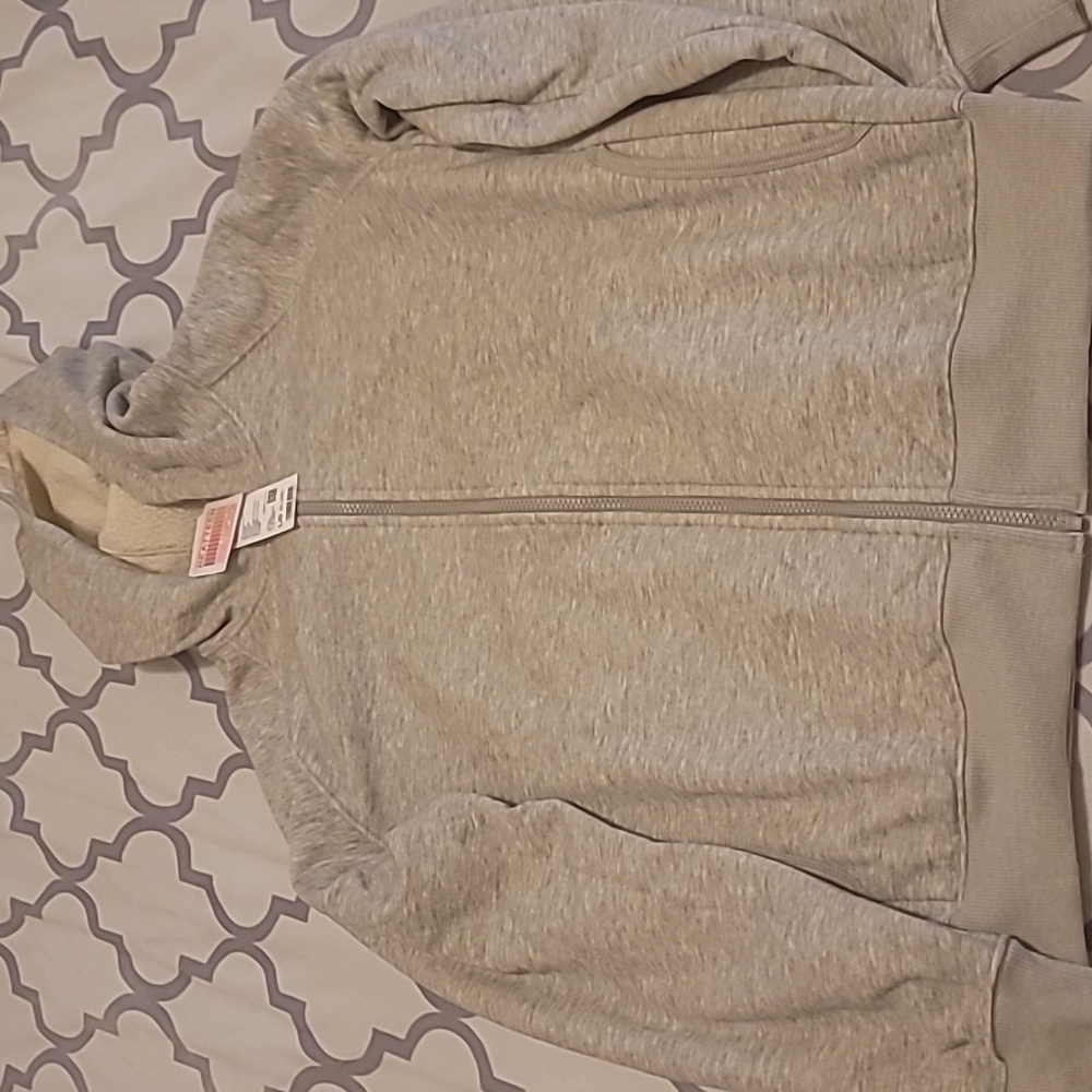 Uniqlo Men's Size L Heattech Gray Hooded Jacket Nwt